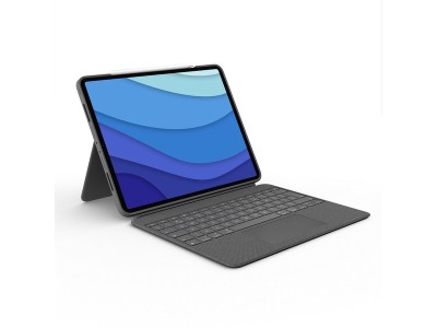 Logitech Combo Touch, grå iPad Pro 12,9" Smart Connector Qwerty nordisk