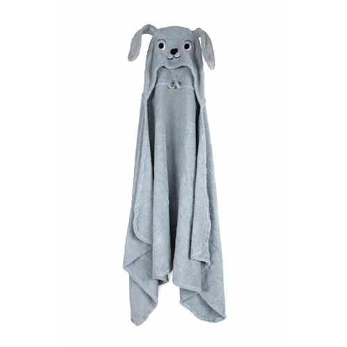 Filibabba - Hare hooded towel - Blå - 0-60 m