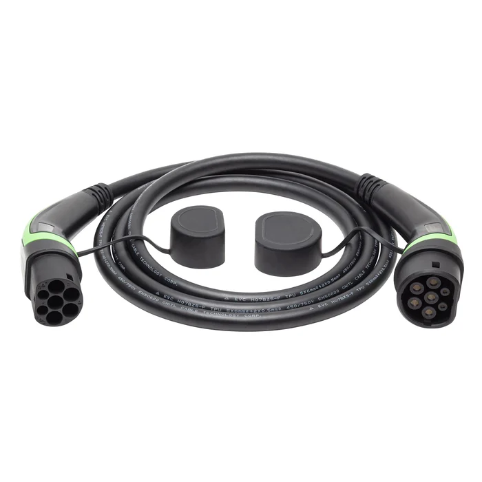 Luxorparts BEV Typ 2 Laddkabel för elbil 22 kW 3 fas 2,5 m