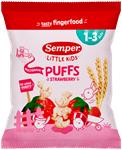 SEMPER EKO multigrain puffs strawberry 1-3år, 18 g