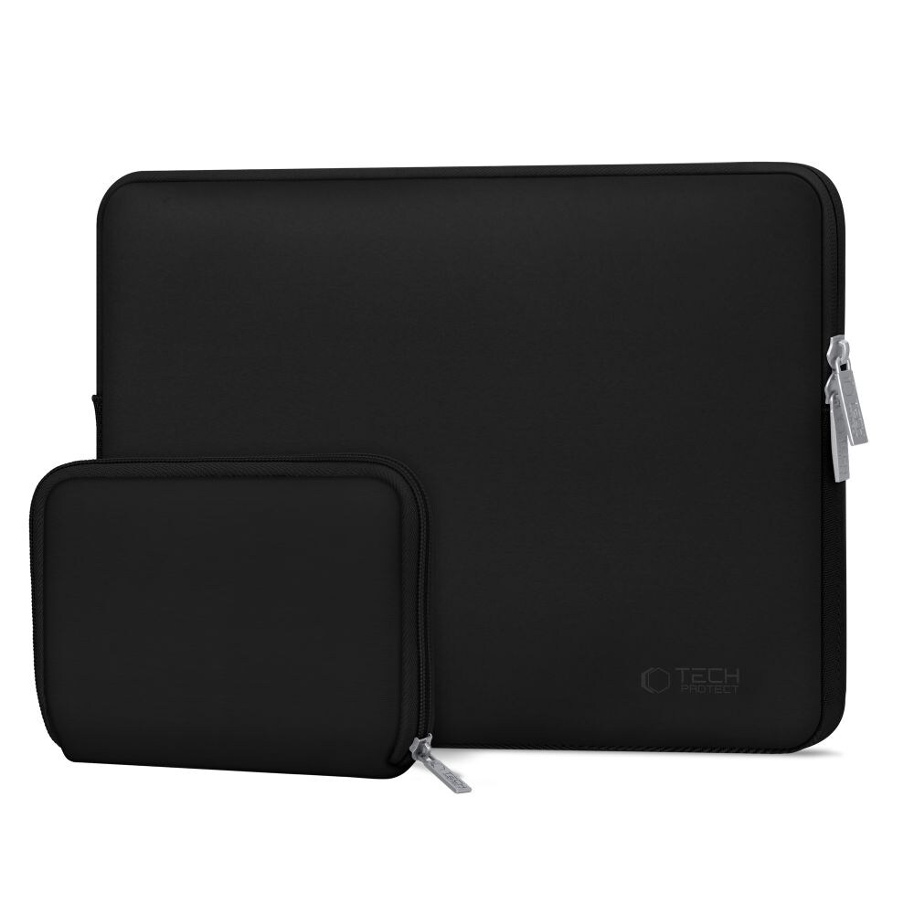 Tech-Protect Neoslim Laptopfodral 15-16" med tillbehörsväska - Svart, bild 2