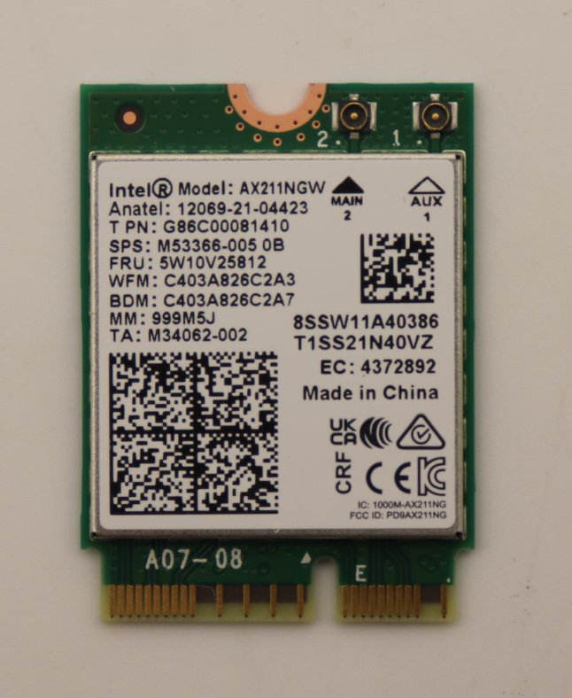 Lenovo Intel Wi-Fi 6E AX211 M.2 2230 (Bulk förpackad)