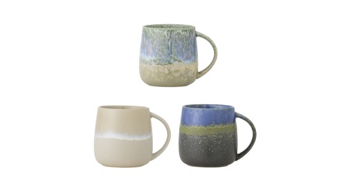 Bloomingville – Cloe mugg – blå – set om 3 – stengods, bild 3