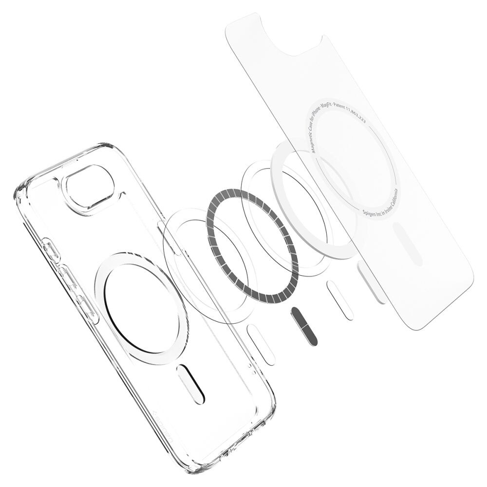 Spigen Ultra Hybrid MagSafe iPhone 16e Fodral - Vit, genomskinlig, bild 2