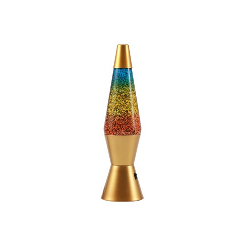 iTotal Lava Lamp - Gold/Rainbowglitter