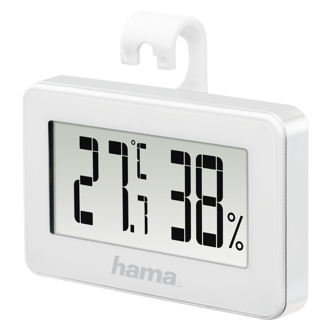 Hama 00186363, Vit, Inomhushygrometer, Inomhustermometer, 20 - 95%, -10 - 50 ° C, F, °C, Batteri