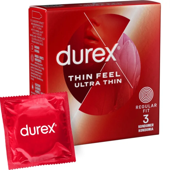 Durex Thin Feel Ultra Thin Kondomer, 3 st