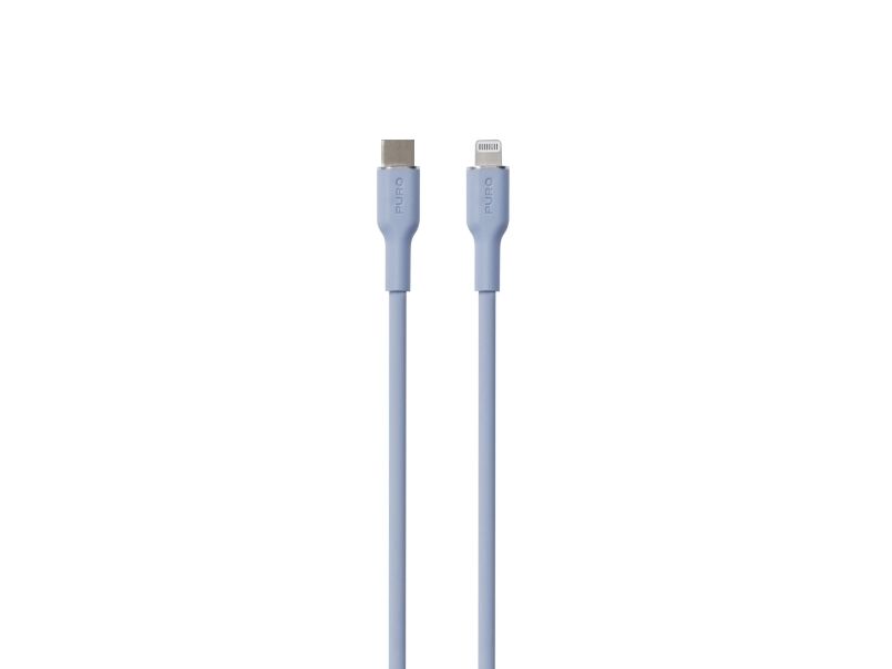 PURO PUCAPLTUSBCICONLBLUE, 1,5 m, Lightning, USB C, Hankoppling, Hankoppling, Blå