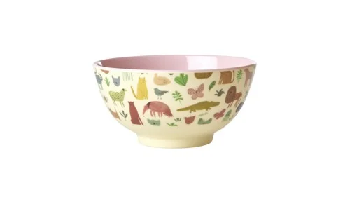Rice - Melamine Bowl Medium 700 ml Pink Sweet Jungle Print, bild 3
