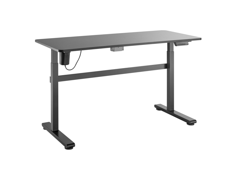 Ergo Office eldrivet skrivbord, höjdjusterbart, grått, maxhöjd 118 cm / 50 kg - bordsskiva för sittande arbete, ER-434