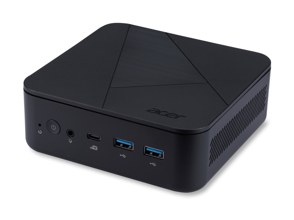 Acer Veriton NUC VN1502G-13U7U barebone-minidator med Core i7-1355U, 0 GB RAM, 0,73 L