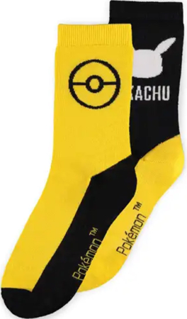 Pokemon Pikachu and Pokeball Strumpor 2-pack (Storlek 43-46)