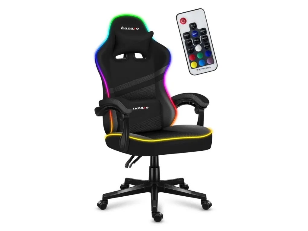 Huzaro FORCE 4.4 RGB, PC-spelsstol, 130 kg, Babysits, Stoppat ryggstöd, Tävla, Universal