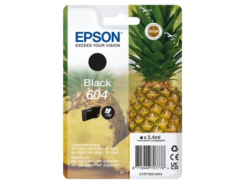 Epson T604, svart bläckpatron, bild 2