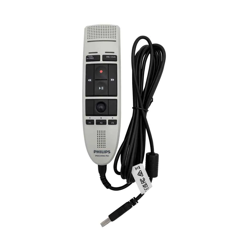 Philips SpeechMike USB LFH3200 - LFH3200 Series - högtalarmikrofon - USB - svart, varmt grå