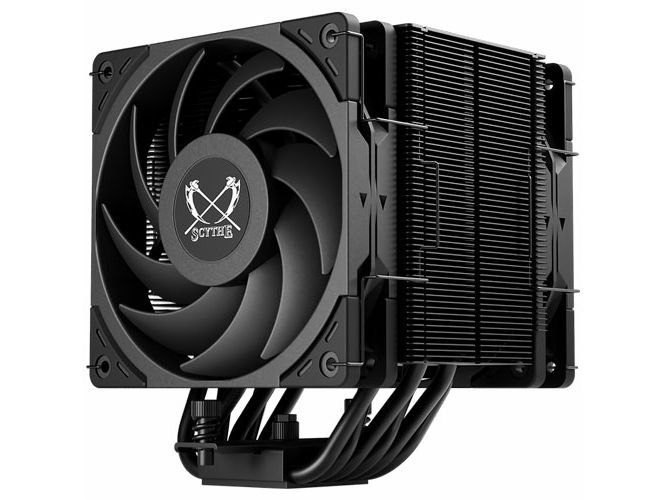 Scythe Mugen 6 Dual Fan Black Edition, Fläkt, 12 cm, 2000 rpm, 26.88 dB, 60.29 cfm/min, 102.44 m³/h