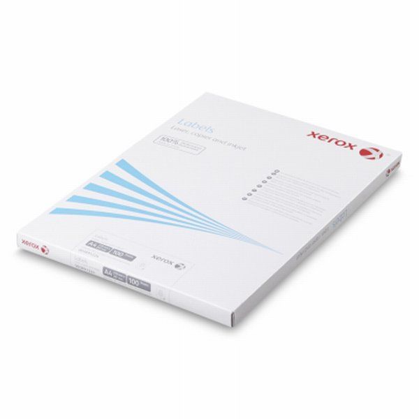 Xerox 003R97455, Vit, Självhäftande skrivaretikett, A4, Laser/bläckstråleskrivare, Akryl, Permanent