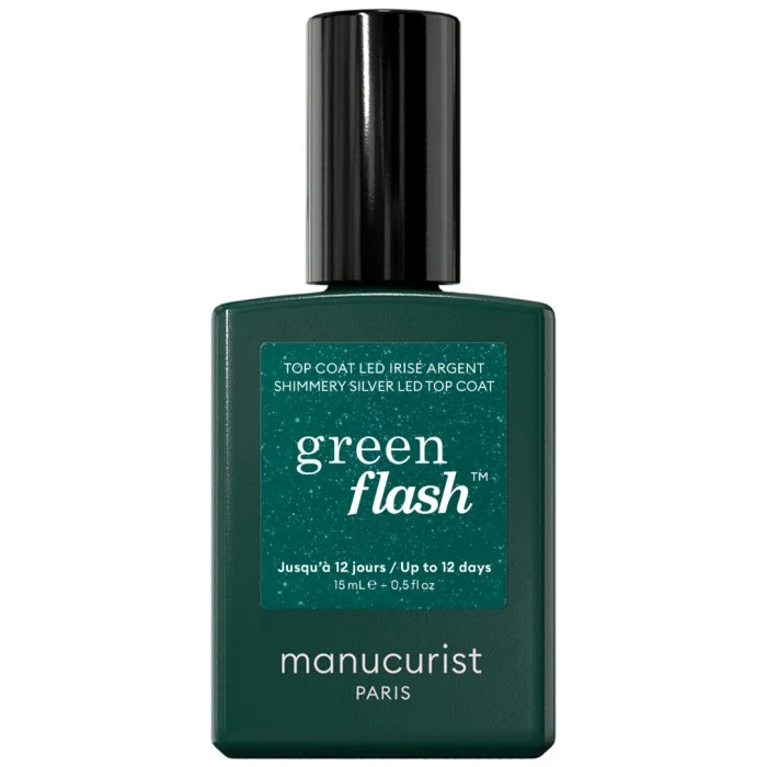 Manucurist Green Essentials Top Coat Shimmery Silver