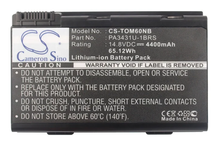 Batteri till Laptop, Bärbar dator för Toshiba Satellite M60, Satellite M60-183 m.fl.