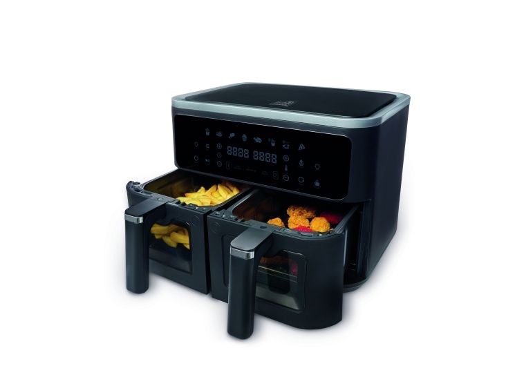 Fritel SnackTastic 8480 DUO, Varmluftsfritös, 9 l, 1,35 kg, 40°C, 200°C, 8 personer, bild 4