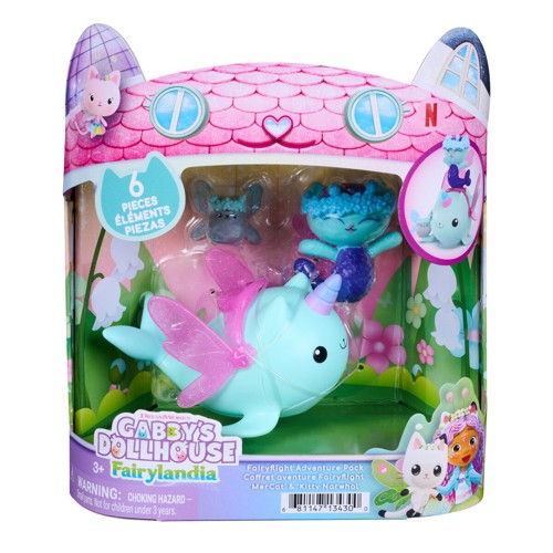 Gabby's Dollhouse - Fairyflight Figure Set - Mercat & Kitty Narwhale