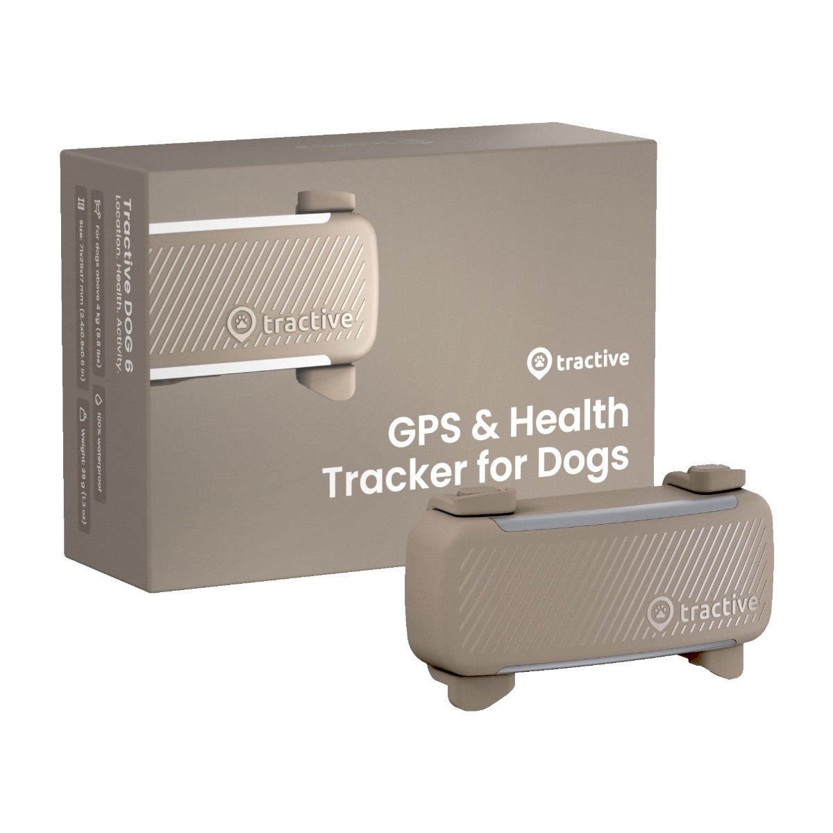 Tractive DOG 6 GPS-spårare för hund, brun
