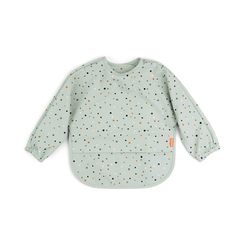Done by Deer Sleeved Pocket Bib Happy Dots, Green, bild 2