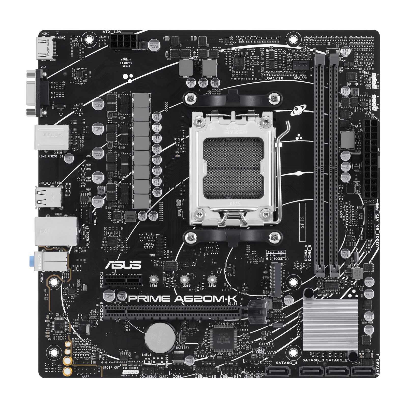 ASUS Prime A620M-K mATX AM5, bild 4