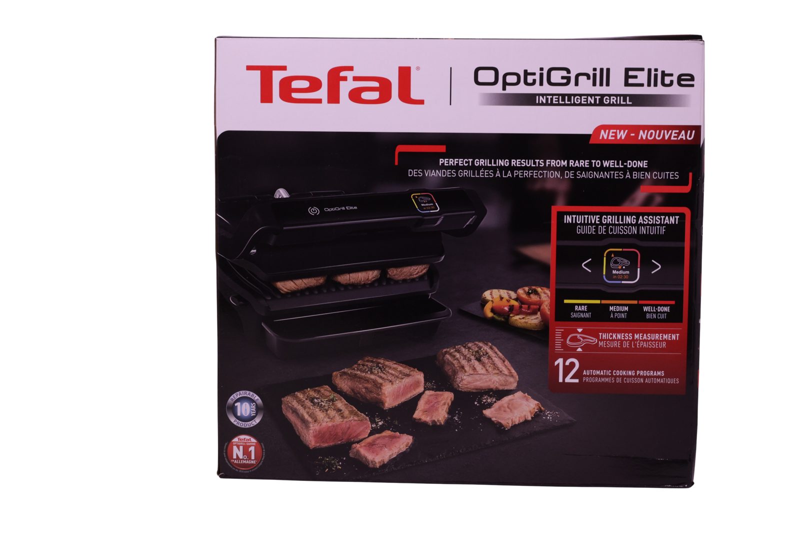 Tefal OptiGrill Elite GC7508 kontaktgrill 2000 W 12 program svart, bild 3