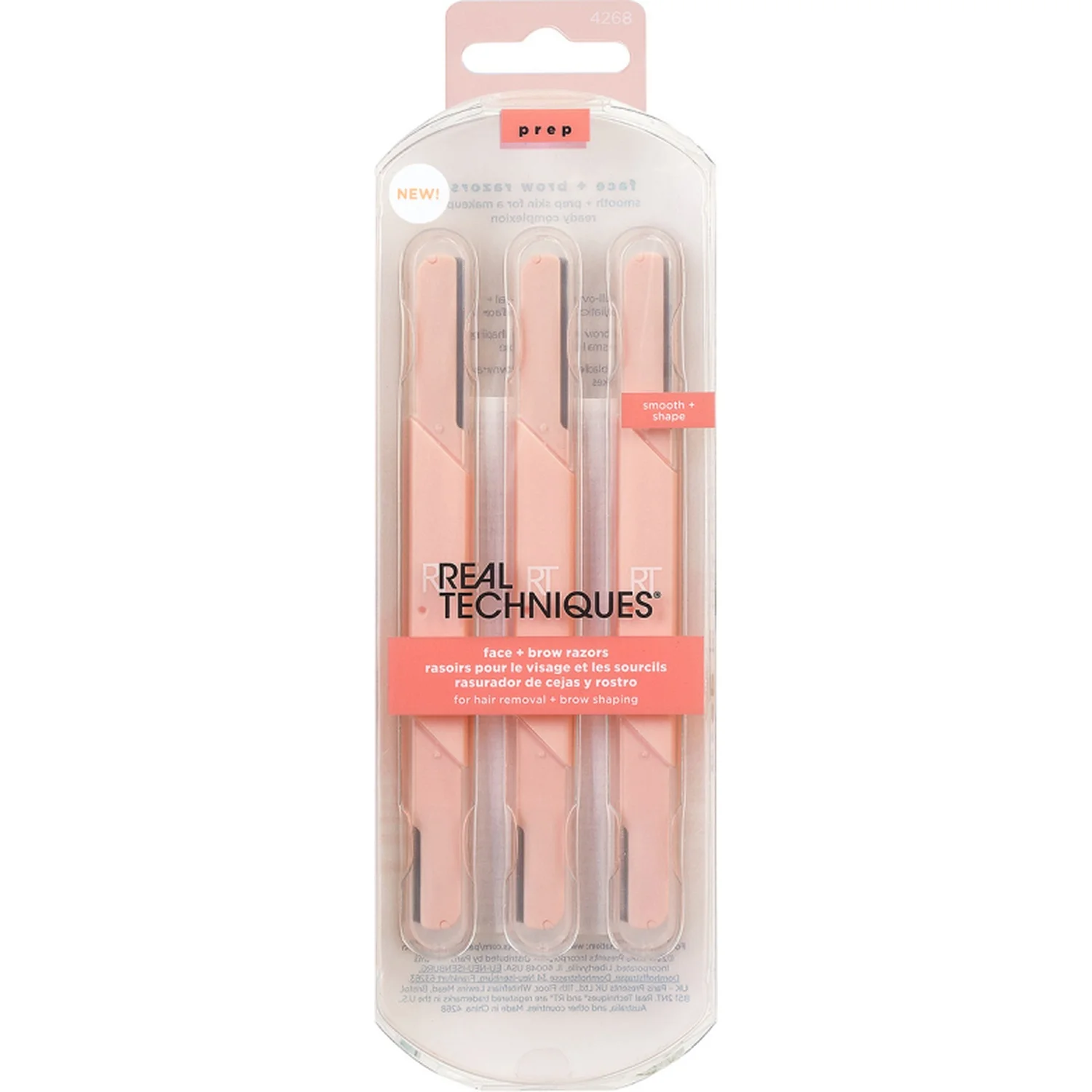 Real Techniques Face & Brow Razors Light Peach Light Peach