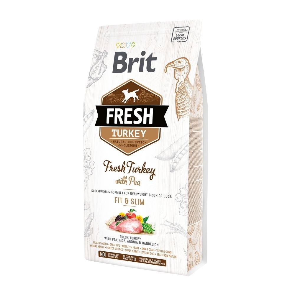 Brit Fresh Turkey with Pea Light Fit & Slim Torrfoder till Hund 2,5 kg, bild 2