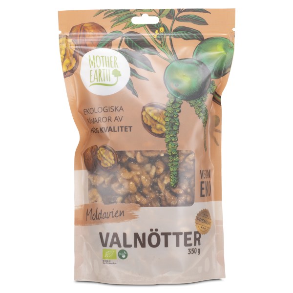 Mother Earth Valnötter Premium Raw & Eko, 350 g