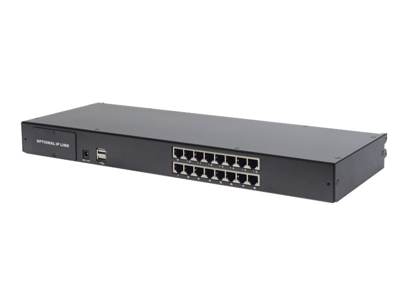 DIGITUS Professional DS-72217 - Omkopplare för tangentbord/video/mus - 16 x KVM port(s) - rackmonterbar