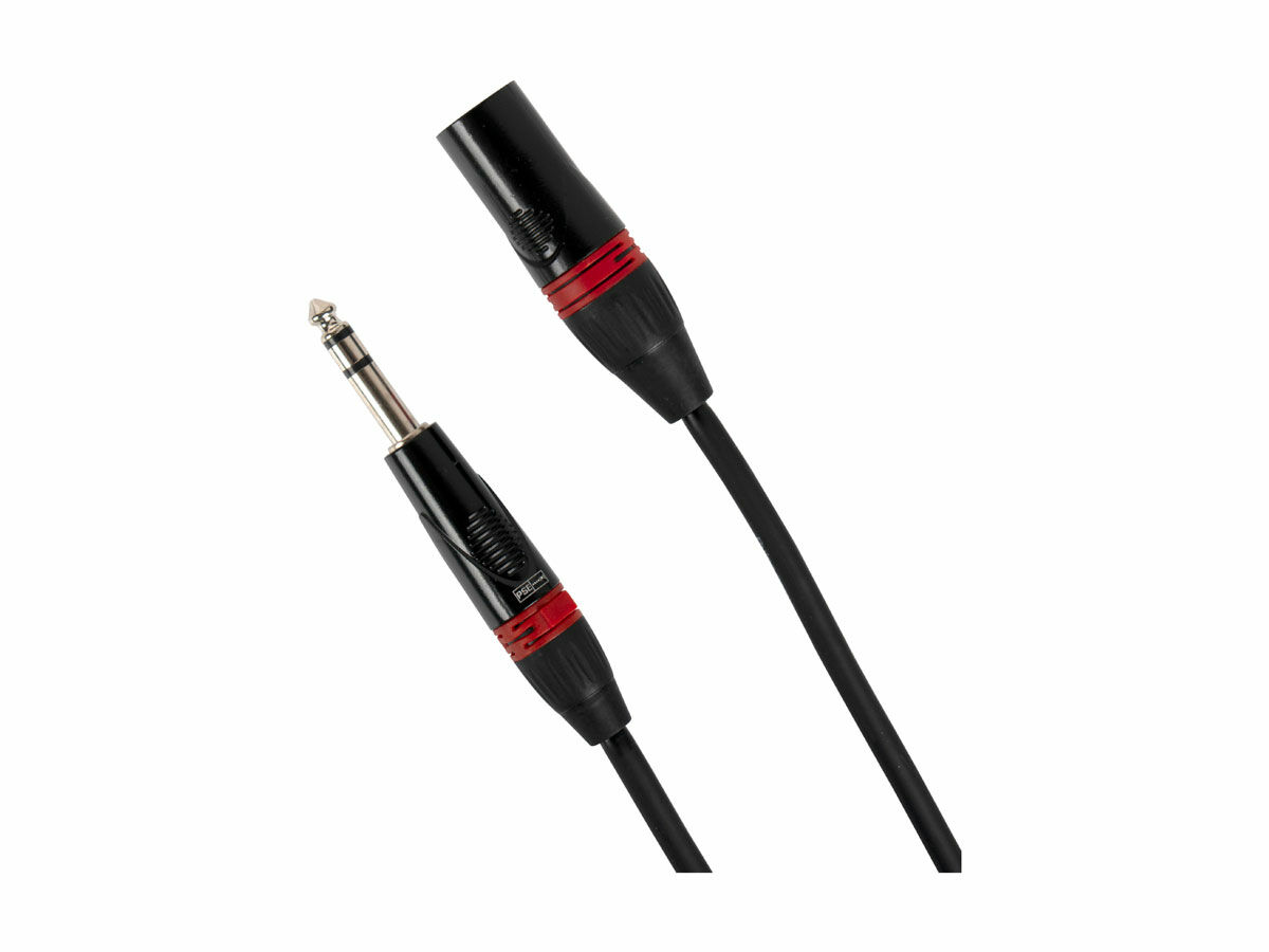 6,3 mm TRS male - XLR male 6m Audiocable balanced