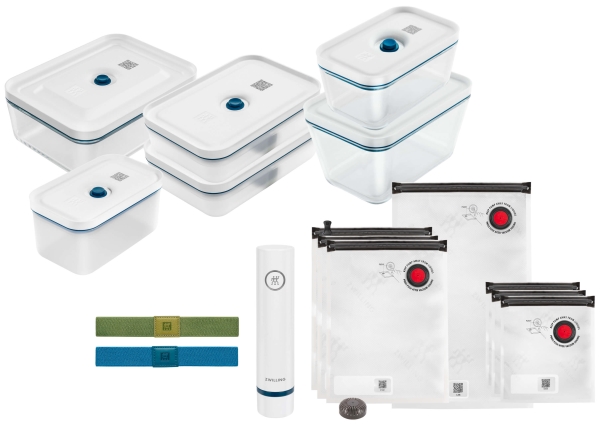 Zwilling - Fresh & Save Vacuum Starter Set - La-Mer-Turkis-Blågrøn - 16-pcs