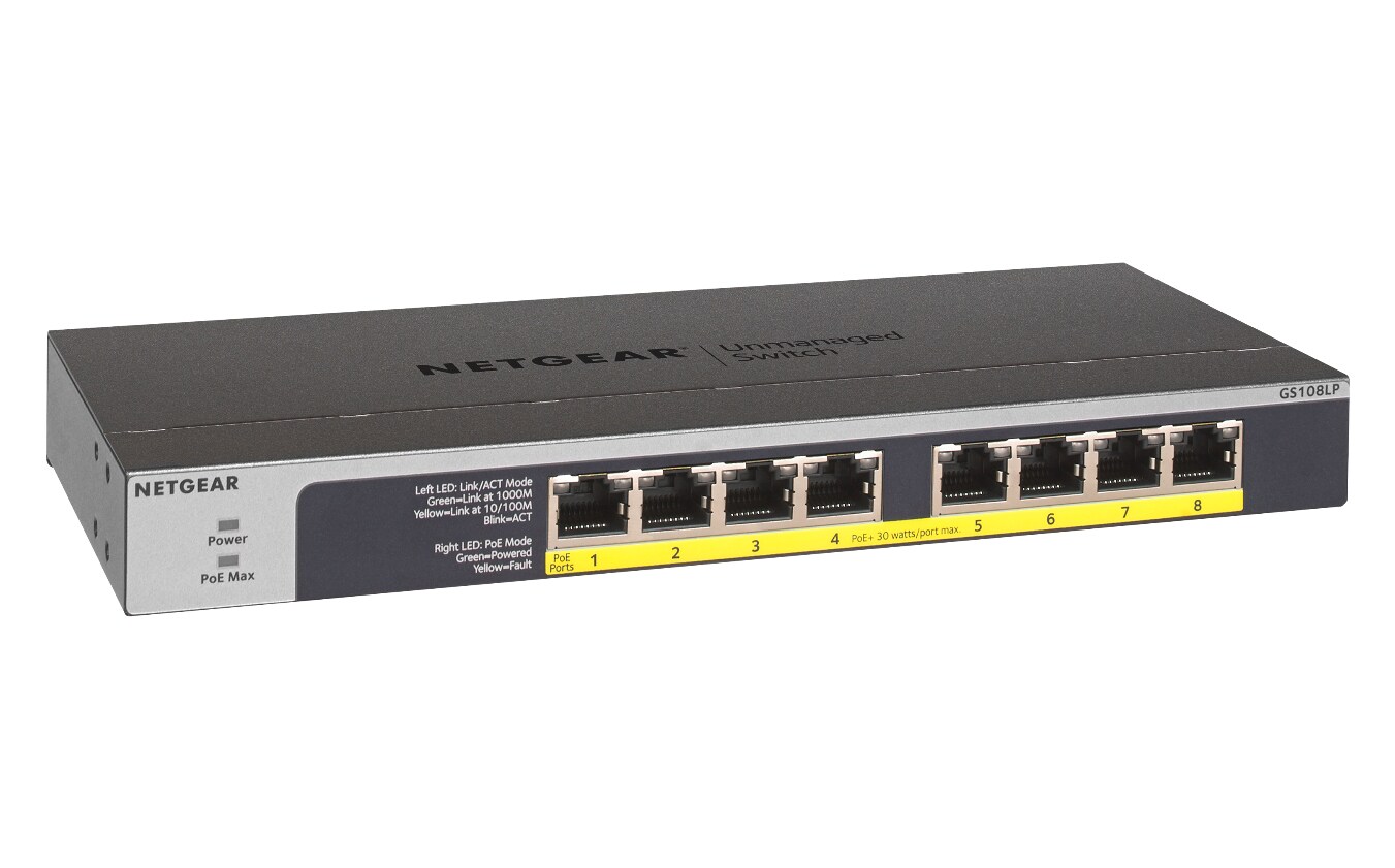 Netgear GS108LP 8-Port Gbit PoE/PoE+ Switch, bild 2