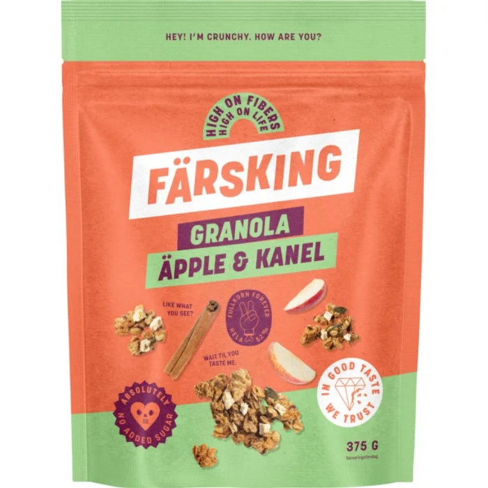 Färsking Granola Äpple & Kanel 375 g