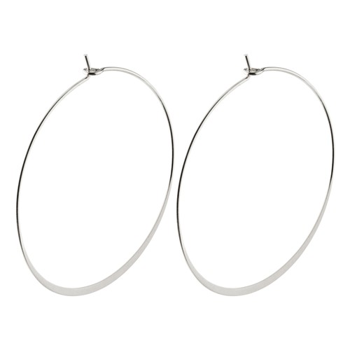 PILGRIM - TILLY Large Hoop Earrings - Silver-Plated - 50 mm