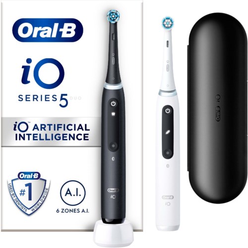 Oral-B iO5 Duo Pack dubbelpaket eltandborste, Matte Black/Quiet White, bild 5
