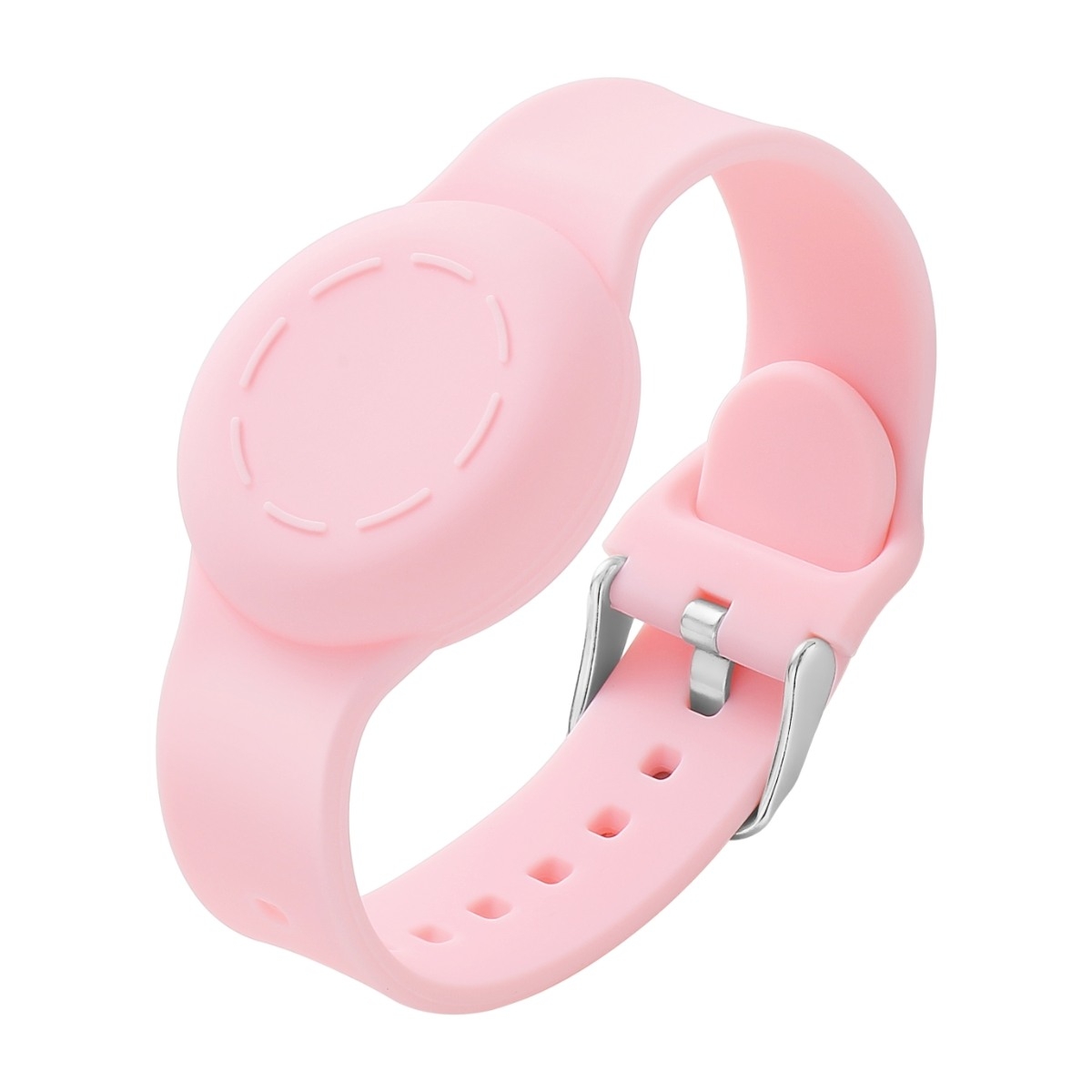 Triacle silikonarmband för Apple AirTag/Triacle X-Mark Two för barn, rosa