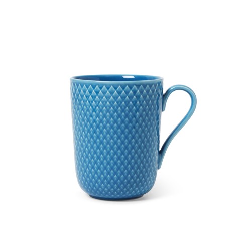 Lyngby Porcelæn - Rhombe Color Mugg med Handtag - 33 cl - Blå
