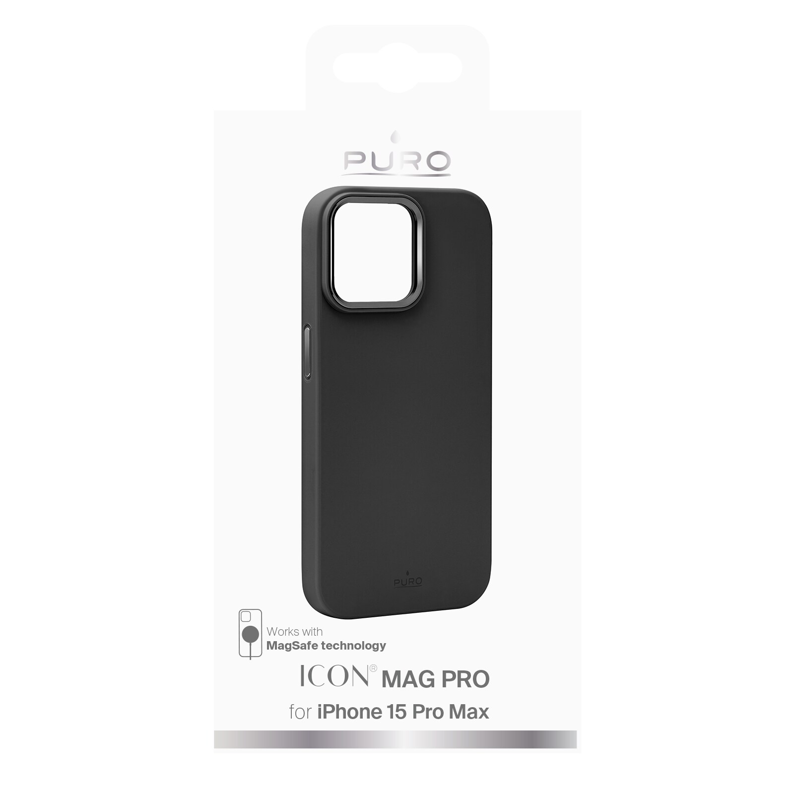 PURO Icon Mag Pro, Mobilskal, Apple, iPhone 15 Pro Max, 17 cm (6.7), Svart, bild 2