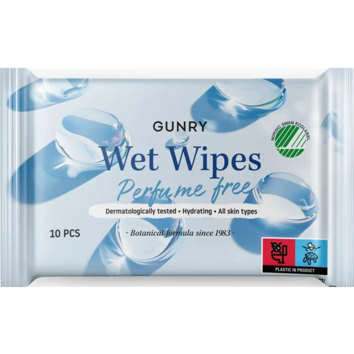 Gunry Wet Wipes Perfume Free 10 st