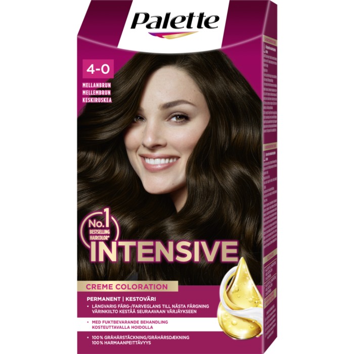 PALETTE Intensive Creme Coloration 4-0 Soft Mid Brown 1 pcs, bild 2