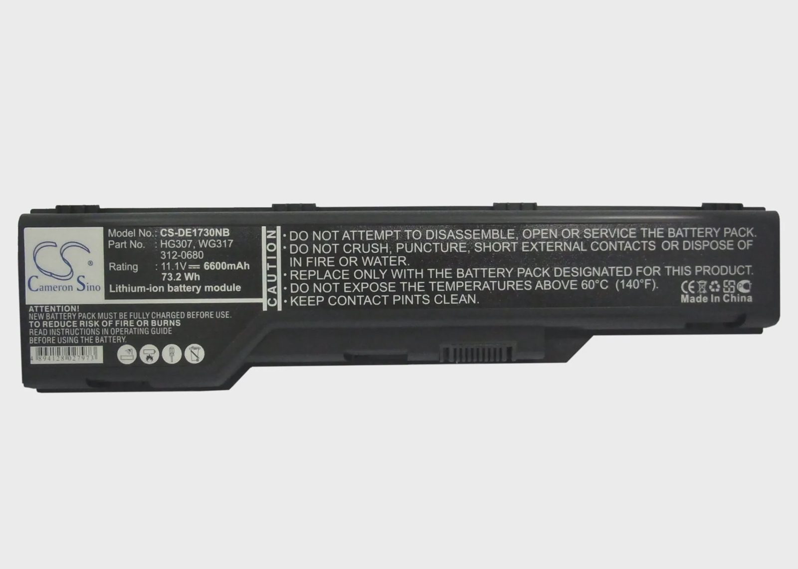 Batteri till Notebook, Bärbar dator för DELL XPS M1730