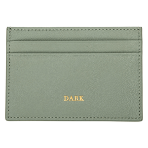 DARK Leather Card Holder Nappa Milieu Green