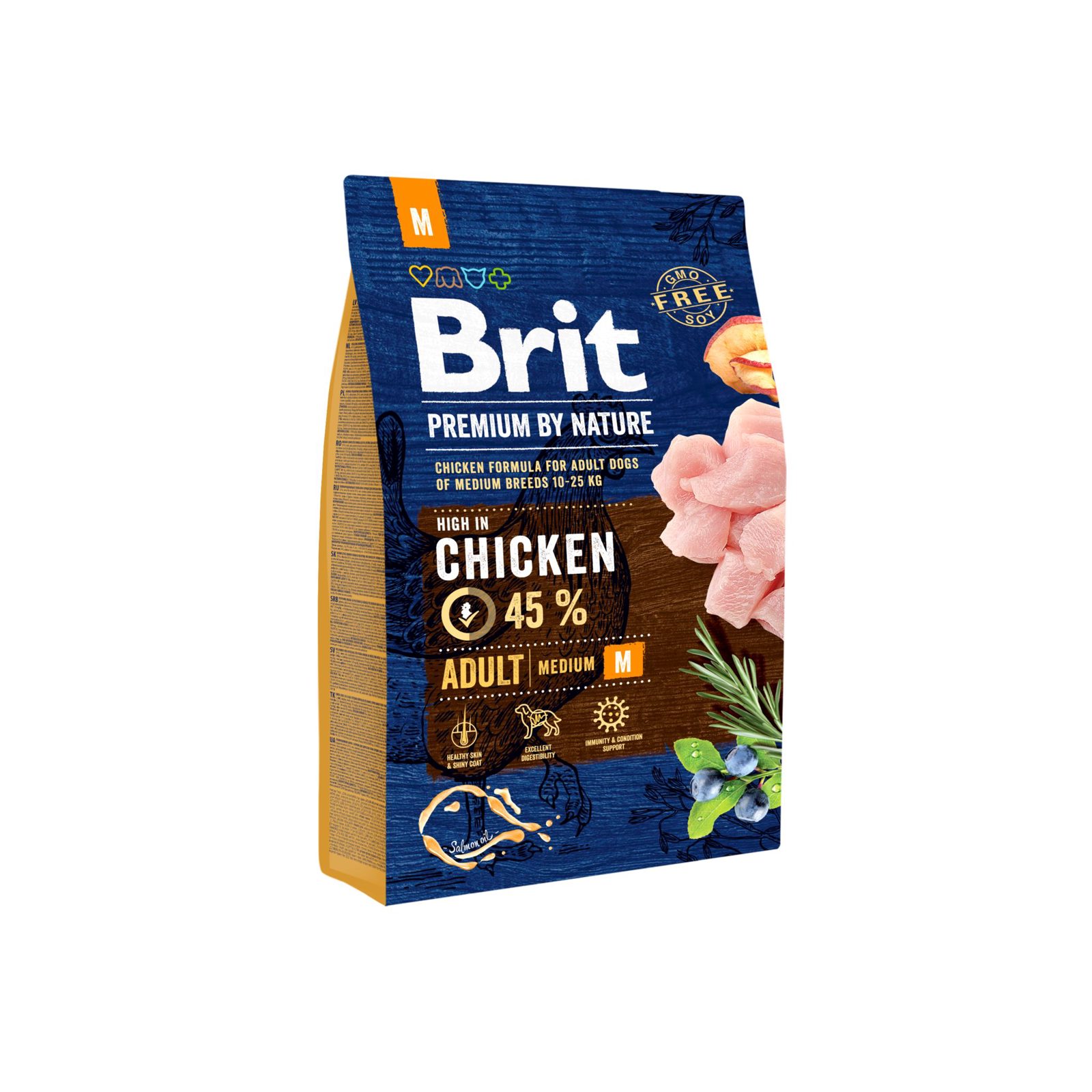 Brit Premium By Nature Dog Adult Medium Chicken Torrfoder till Hund 3 kg