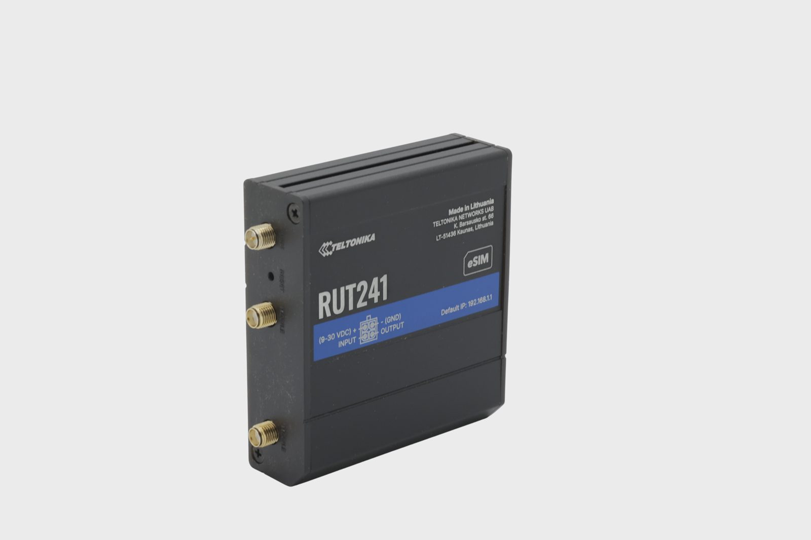 Teltonika RUT241 industrirouter 4G LTE Cat 4, 2x RJ45 100 Mb/s, eSIM, bild 3