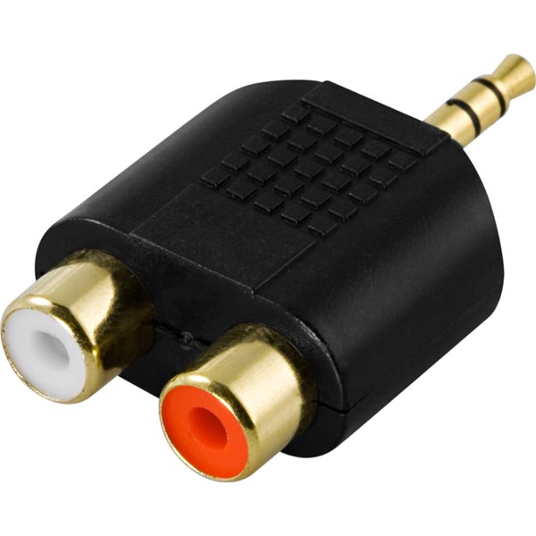 Deltaco Multimedia-adapter, 2xRCA ho till 3,5mm, bild 4