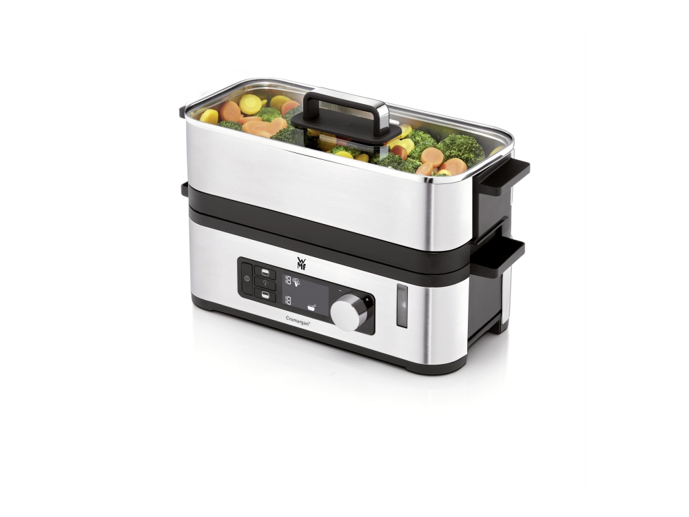 WMF KITCHENminis 04.1509.0011, 2 kurv(e), Sort, Rustfrit stål, Bordplade, Knapper, Dreje, Front, Rustfrit stål